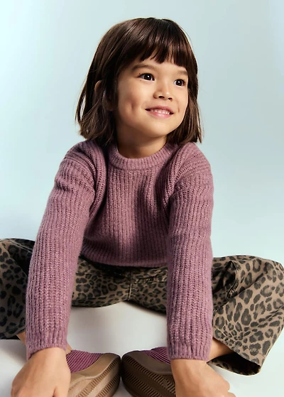 Leopard-print straight jeans