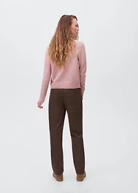 Leopard-print wide leg jeans