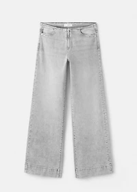 Wide leg jeans with studs