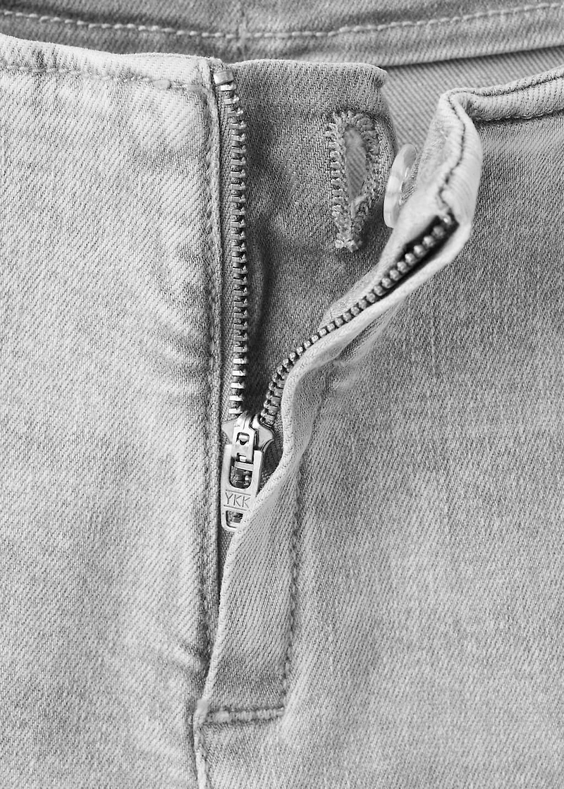 Wide leg jeans with studs