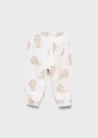 Printed cotton joggers