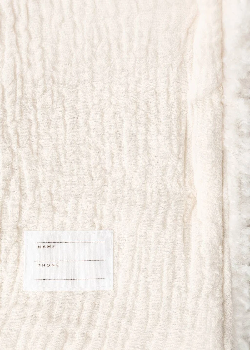 Shearling-effect hooded coat