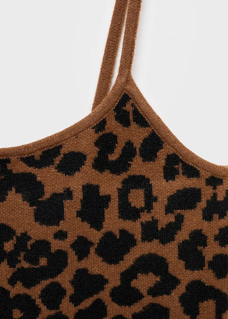 Leopard Stitch Top