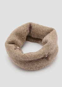 Embroidered knitted scarf
