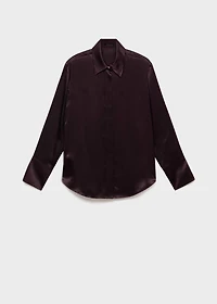 100% silk satin shirt