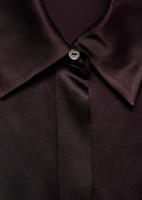 100% silk satin shirt