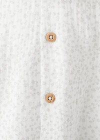 Floral-print cotton blouse