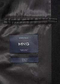Wool funnel neck coat