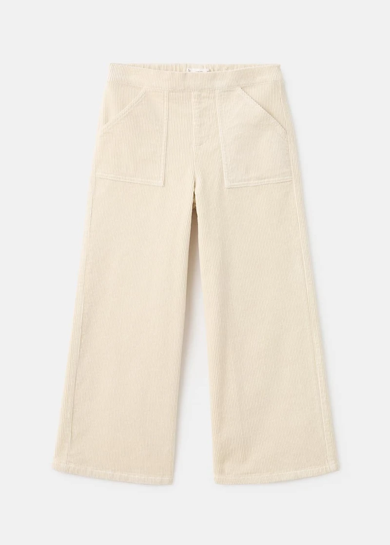Wide-leg corduroy pants