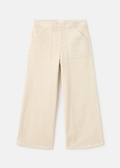 Wide-leg corduroy pants