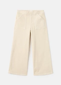 Wide-leg corduroy pants
