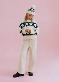 Wide-leg corduroy pants