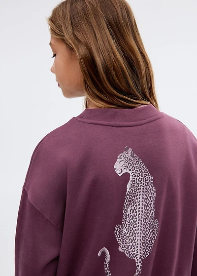 Printed cotton sweatshirt