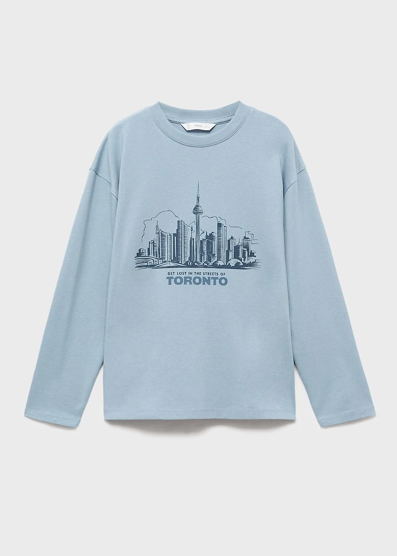 Printed long sleeve t-shirt