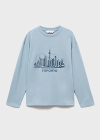 Printed long sleeve t-shirt