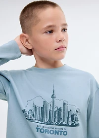 Printed long sleeve t-shirt