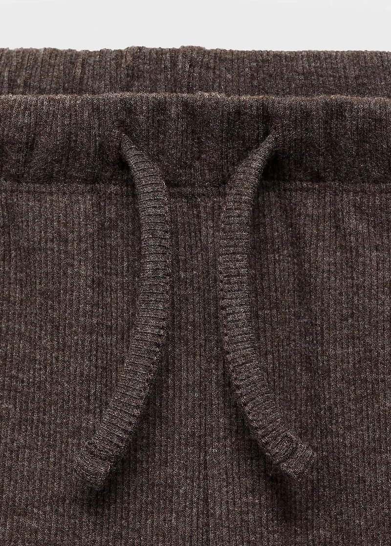 Wide-leg knitted pants