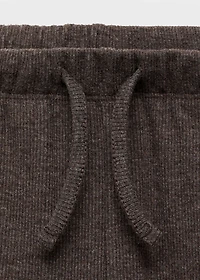Wide-leg knitted pants