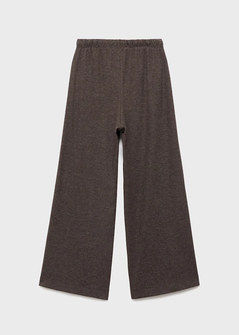 Wide-leg knitted pants