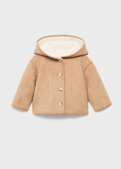 Reversible double-faced teddy coat