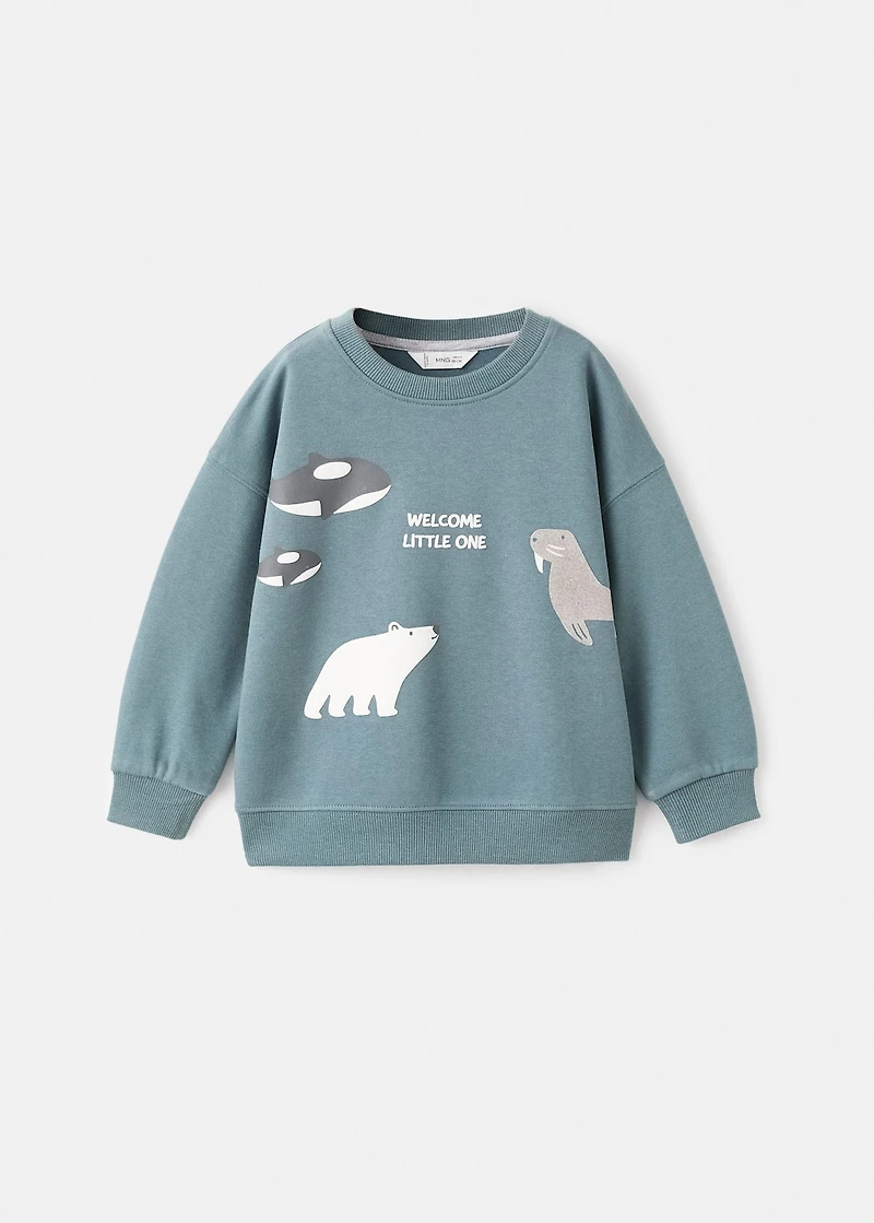 Animal-print sweatshirt