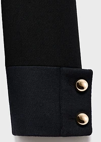 Fitted jacket with band collar