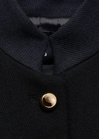 Fitted jacket with band collar