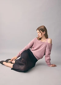 Long semi-transparent skirt