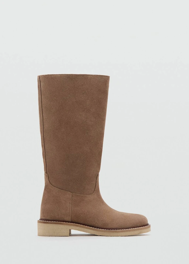 Knee-high leather boots