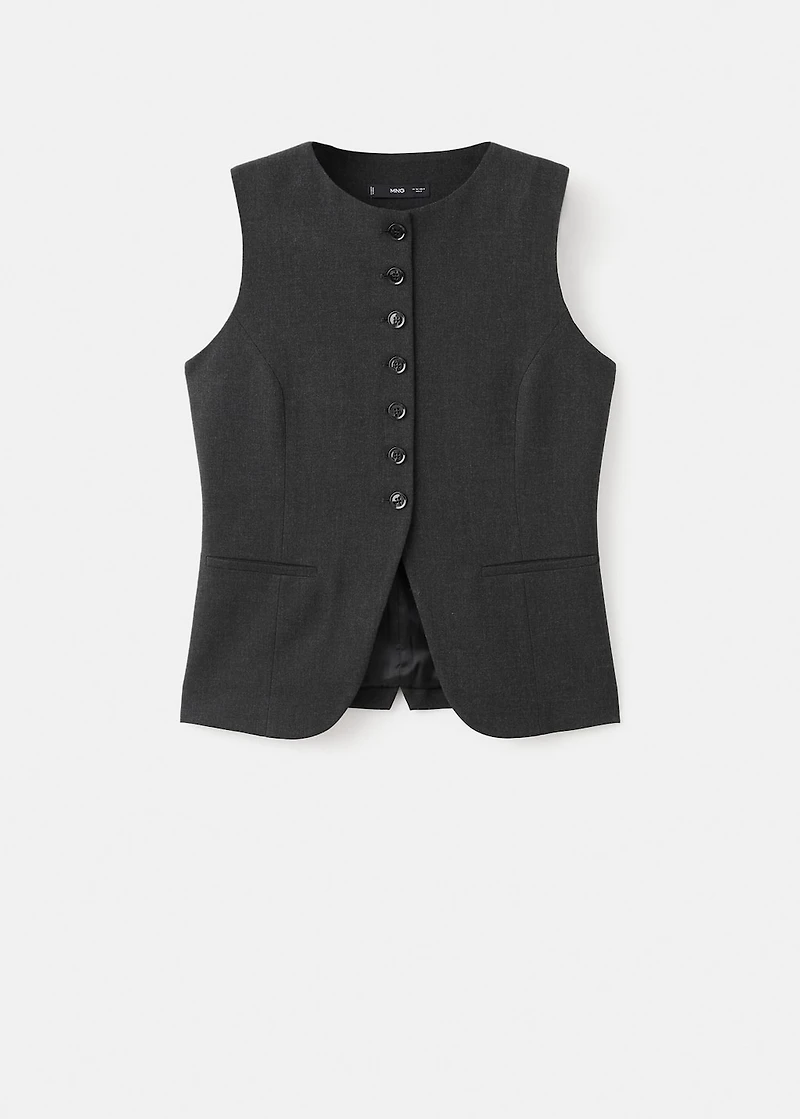 Round-neck suit vest