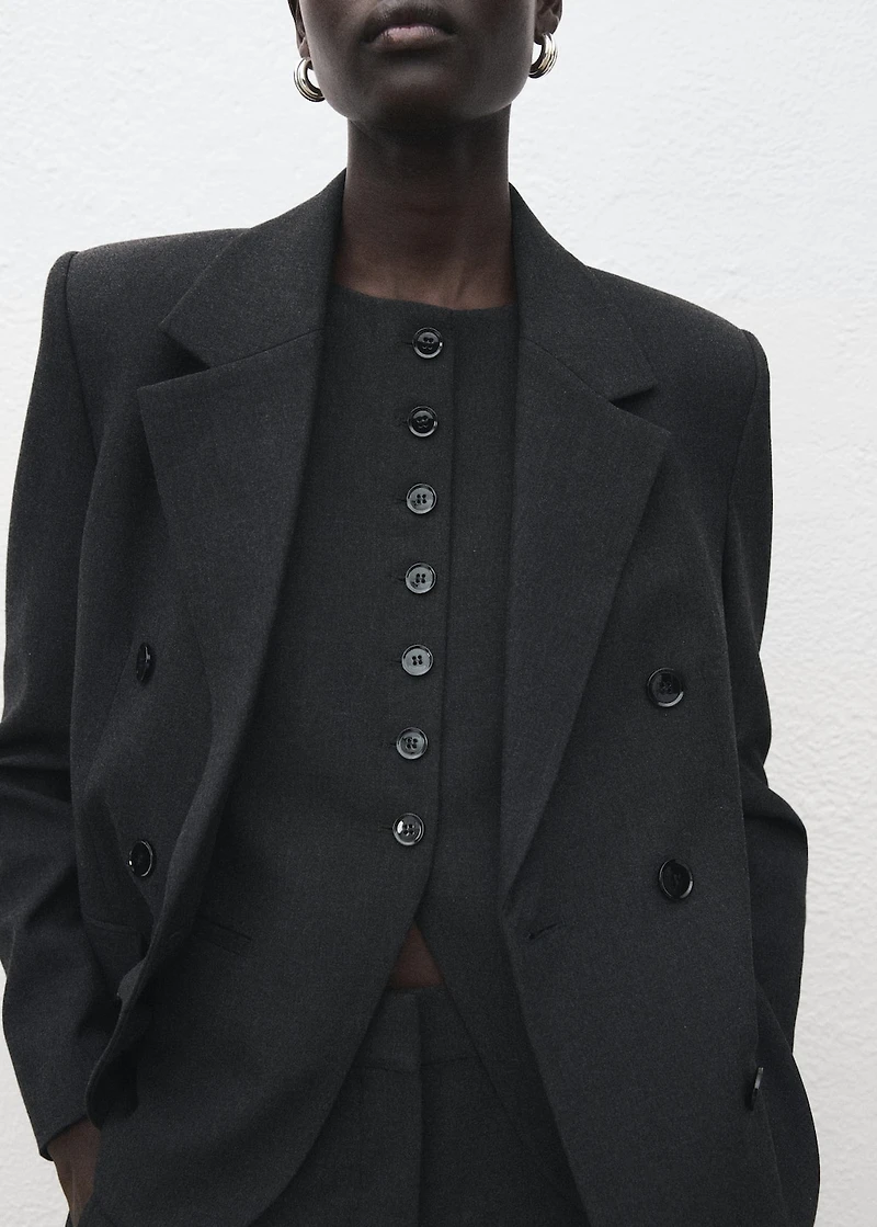 Round-neck suit vest