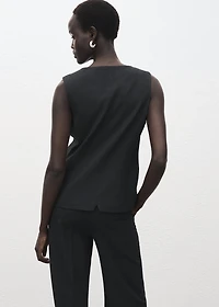 Round-neck suit vest