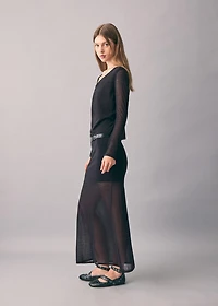 T-shirt with asymmetrical neckline