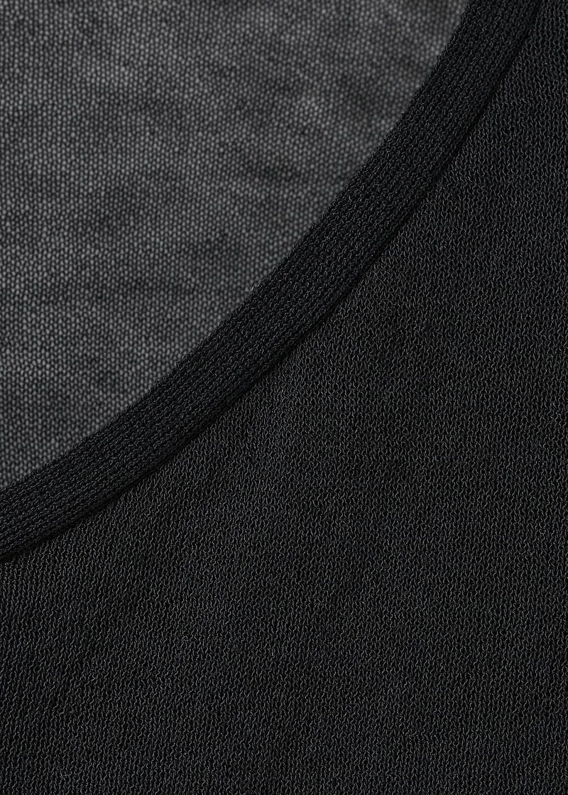 T-shirt with asymmetrical neckline