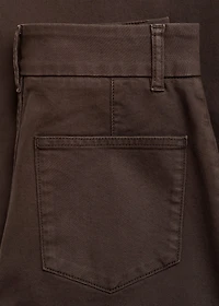 High-waist wide leg jeans with seams
