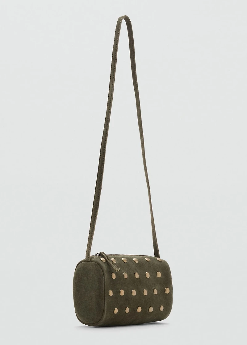 Round leather bag
