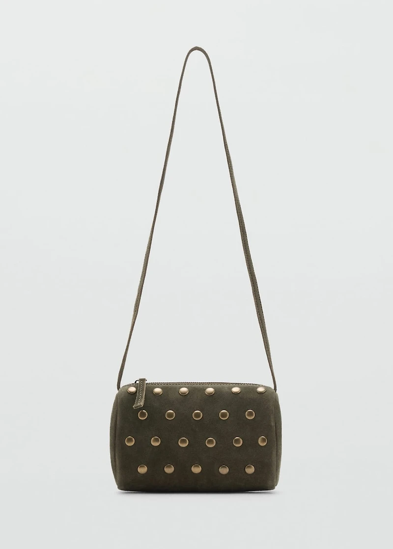 Round leather bag