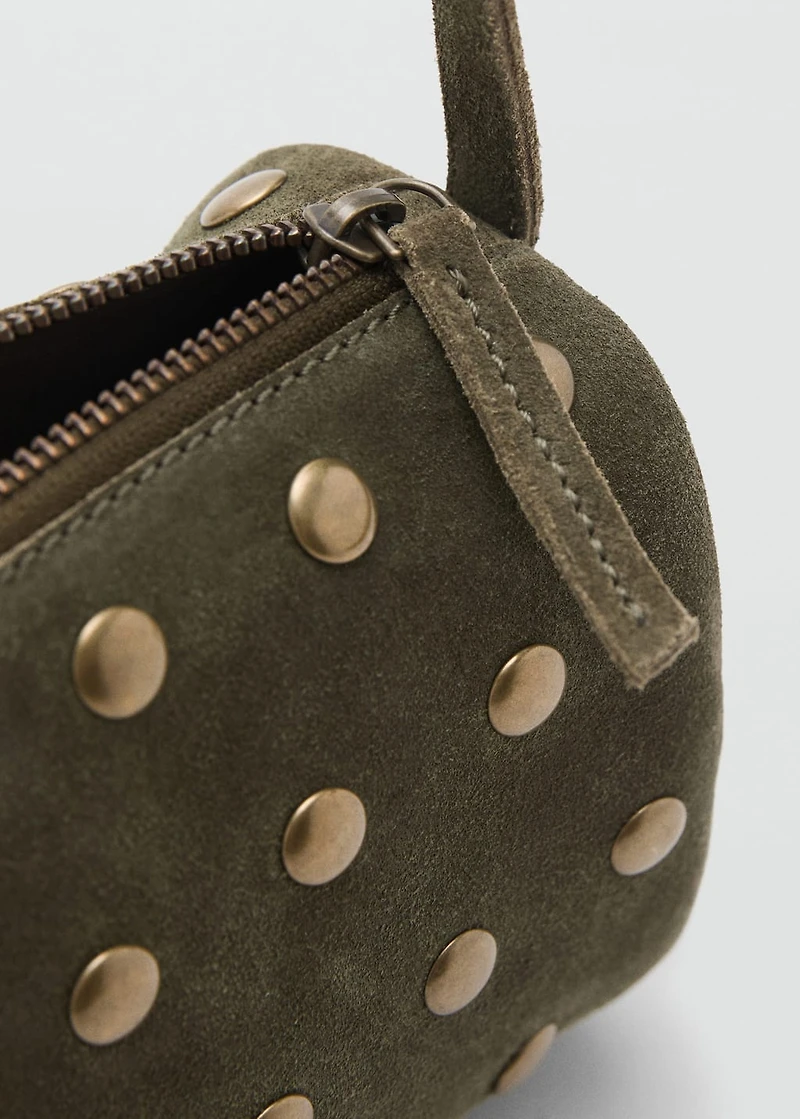 Round leather bag