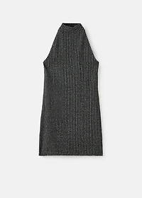 Lurex halter-neck dress