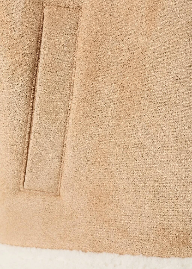 Shearling suede coat