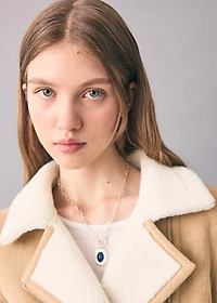 Shearling suede coat