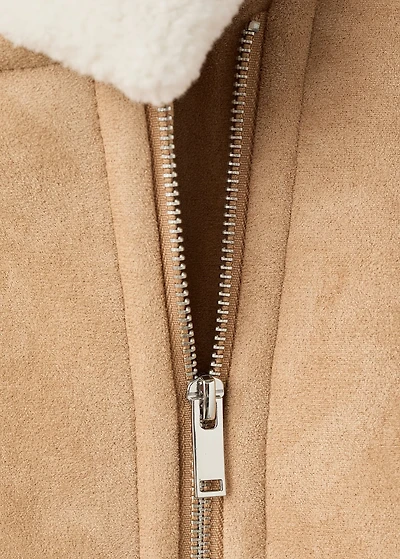 Shearling suede coat
