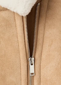 Shearling suede coat