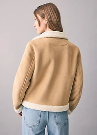 Shearling suede coat