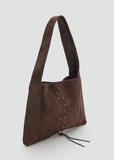 Leather bag with cord detail