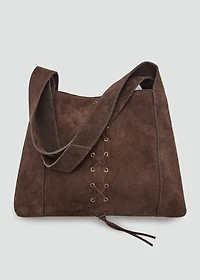 Leather bag with cord detail