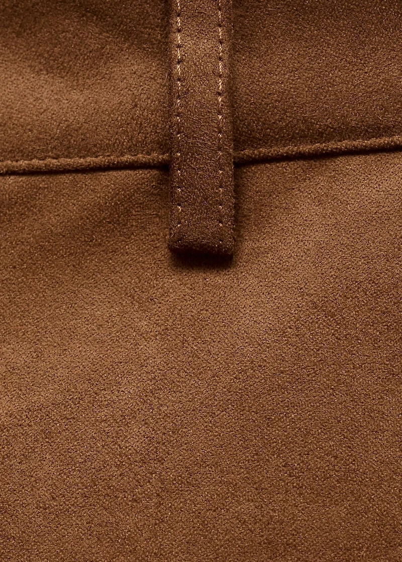 Suede-effect shorts