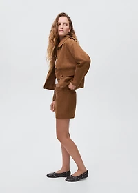 Suede-effect shorts
