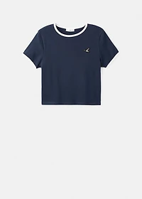 Embroidered cotton T-shirt