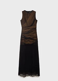 Contrasting textured dress